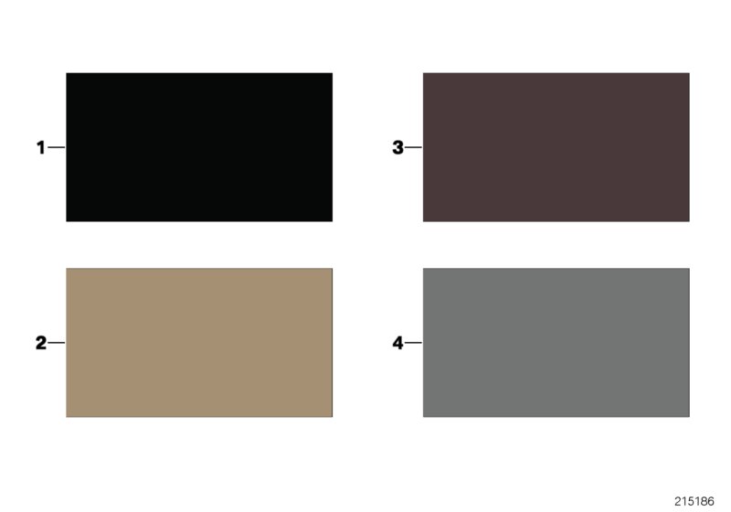 Sample page, interior trim colours