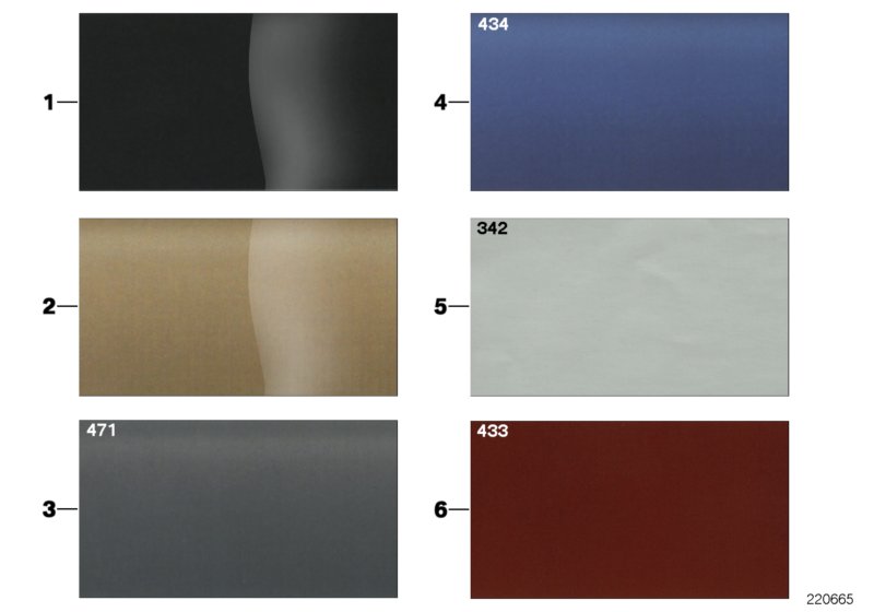 Sample page, interior trim strips