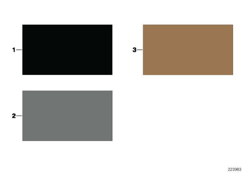 Sample page, interior trim colours