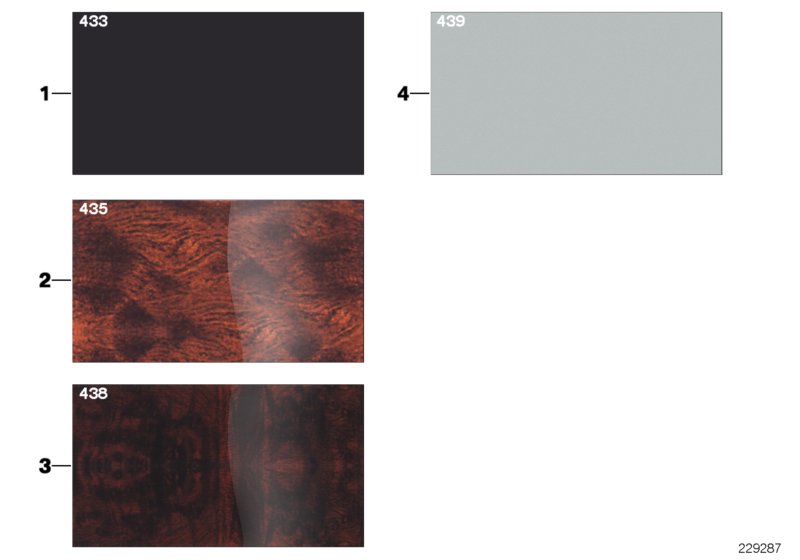 Sample page, interior trim strips