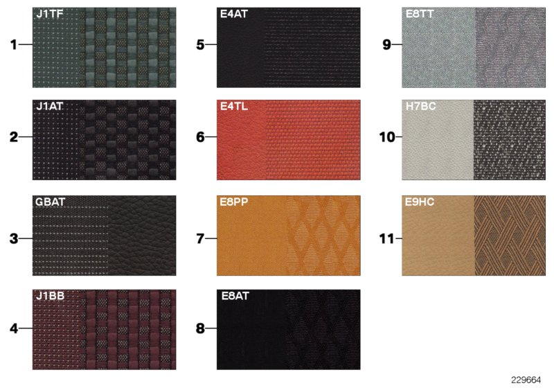 Sample page,uphls.colours,leather/fabric