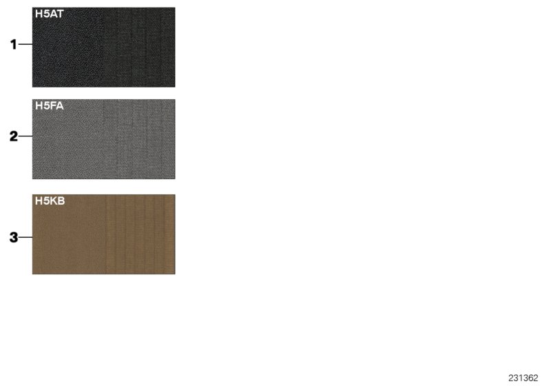 Sample page, cushion colours, fabric