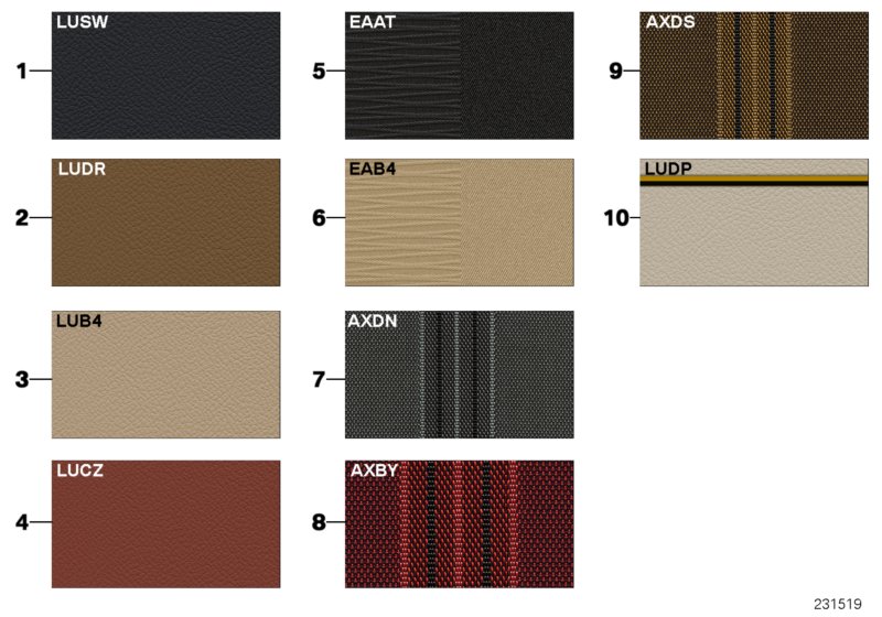 Sample page,uphls.colours,leather/fabric