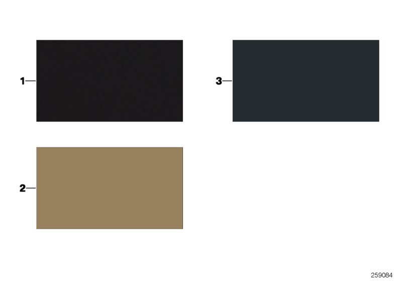 Sample page, interior trim colours