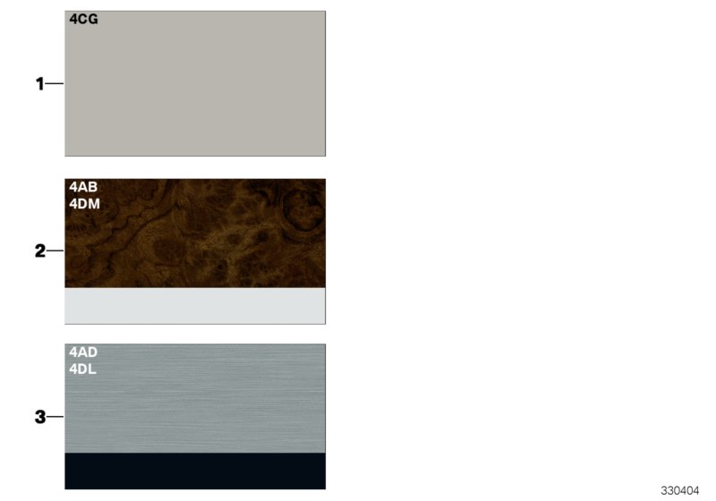 Sample page, interior trim strips