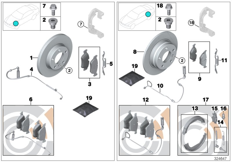 Service, brakes