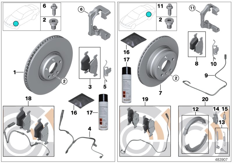 Service, brakes