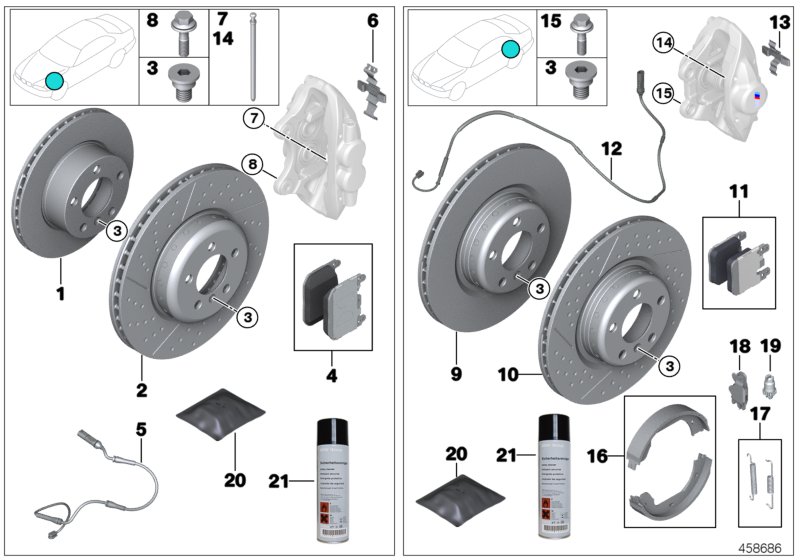 Service, brakes