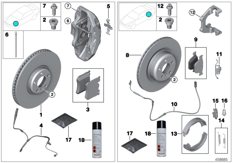 Service, brakes