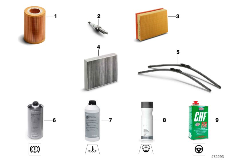 Service, engine oil / inspection