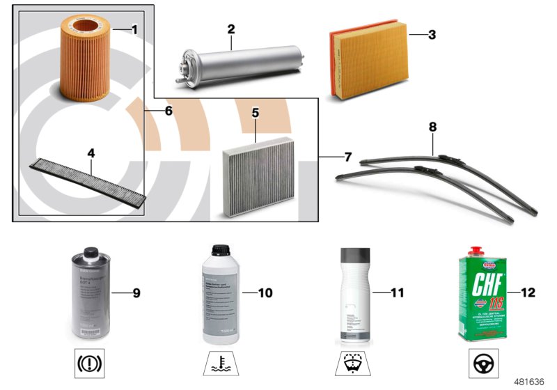 Service, engine oil / inspection