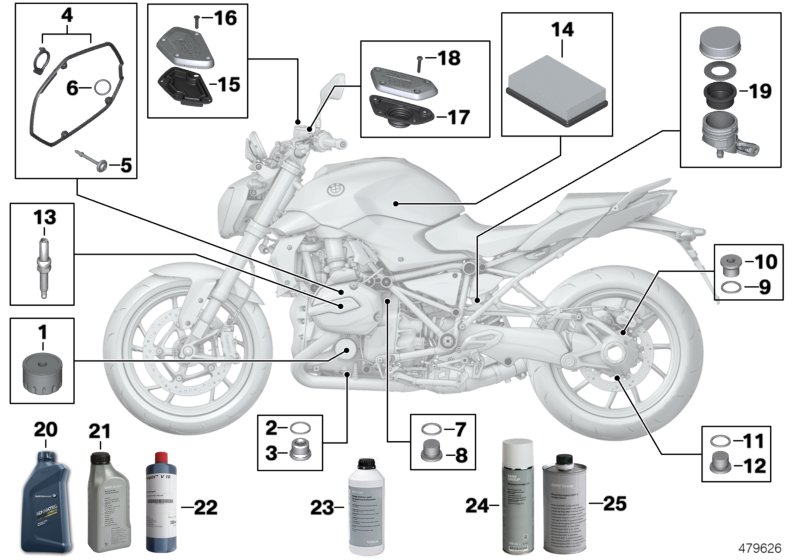 Service, engine oil / inspection