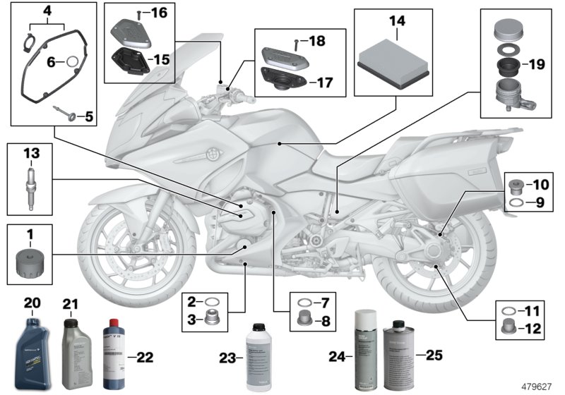 Service, engine oil / inspection