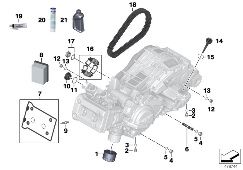Service, engine oil / inspection