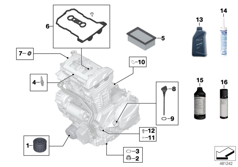 Service, engine oil / inspection