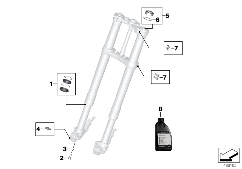 Service of telescopic forks