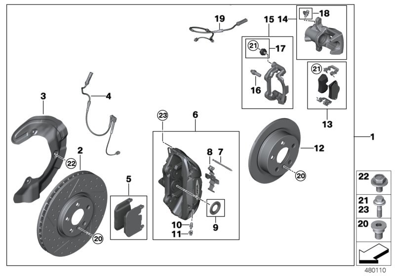 Sports brake retrofit kit
