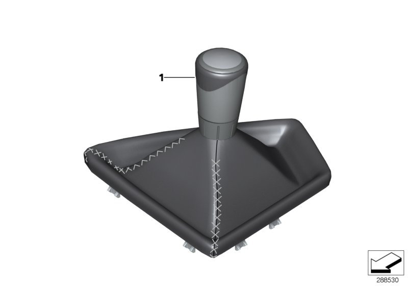 M Performance gearshift knob with gaiter