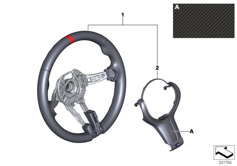M Performance strng.wheel II w/o display