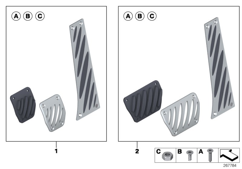 BMW Performance aluminium pedals