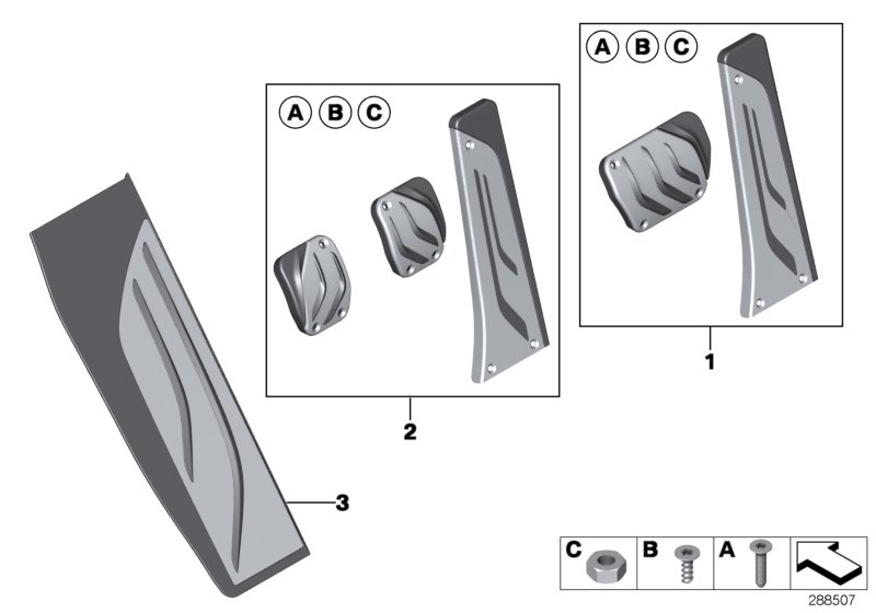 M Performance pedal pads + footrest