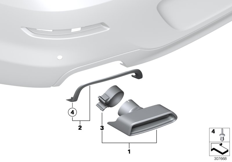 Tailpipe trim, chrome