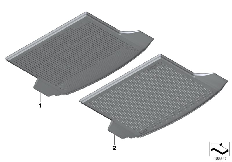 Fitted luggage compartment mat