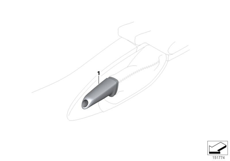 Handbrake grip with inlay