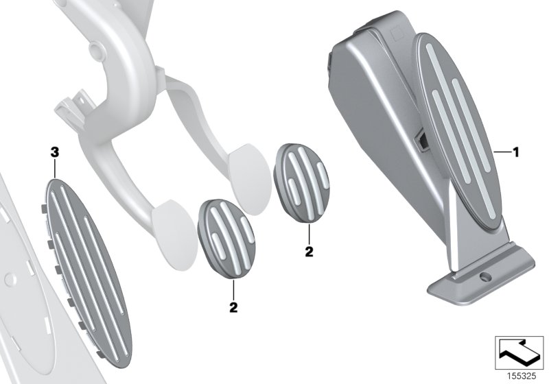 Retrofit, pedal pads, stainless steel