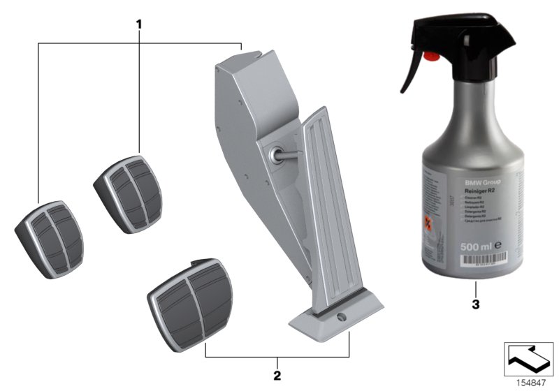Set of high-grade steel pedal covers