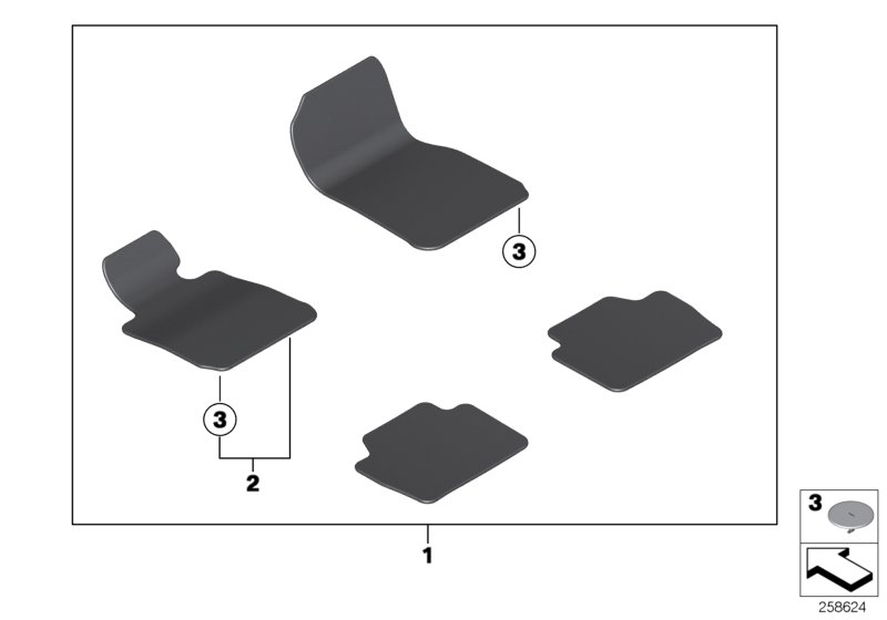 Floor mats velours