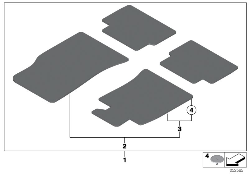 Floor mats velours