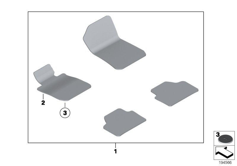 Floor mats velours