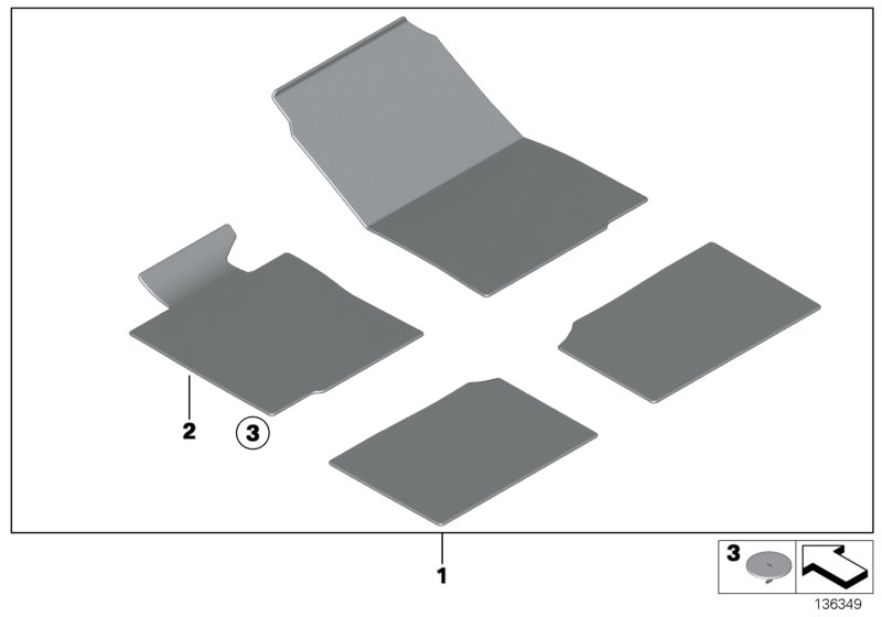 Floor mats velours