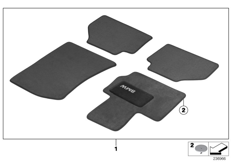 Floor mats velours