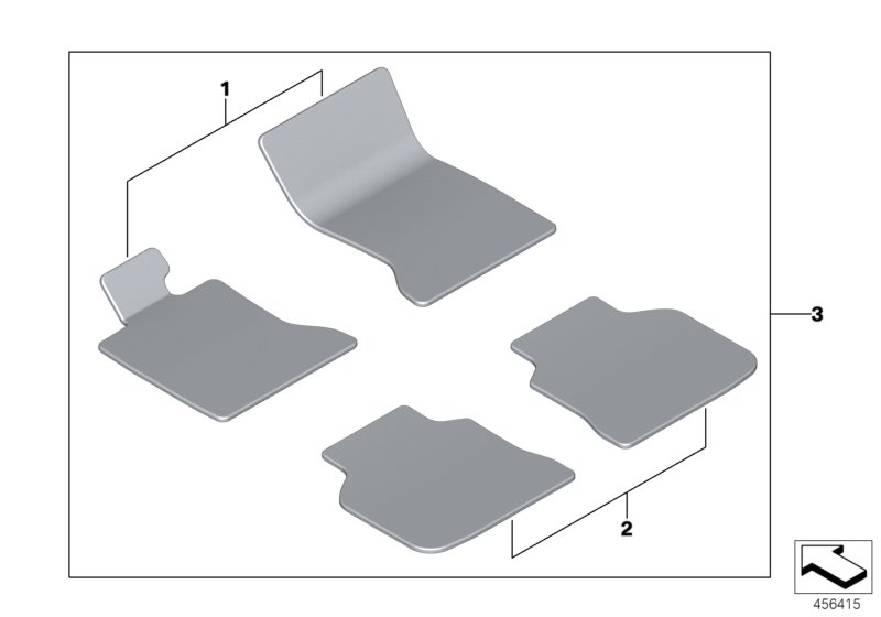 Full set, all-weather floor mats