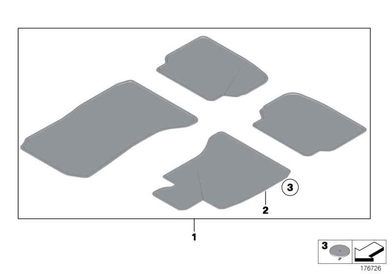 Floor mats velours