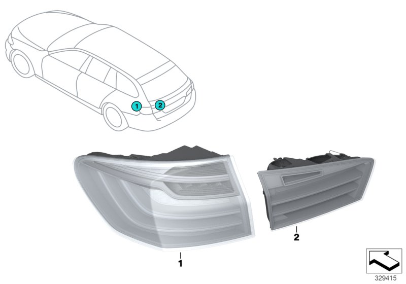 Conversion, rear lights, Facelift
