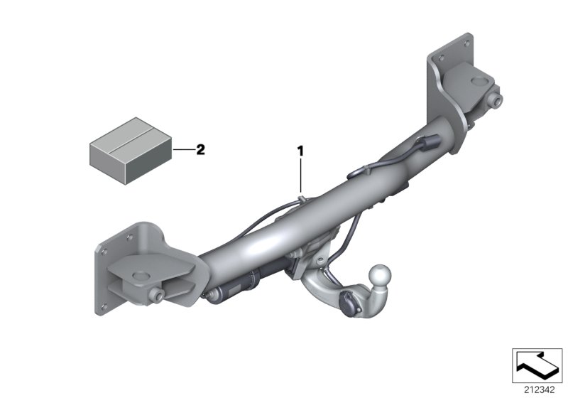 Retrofit kit, tow hitch, electr. pivoted