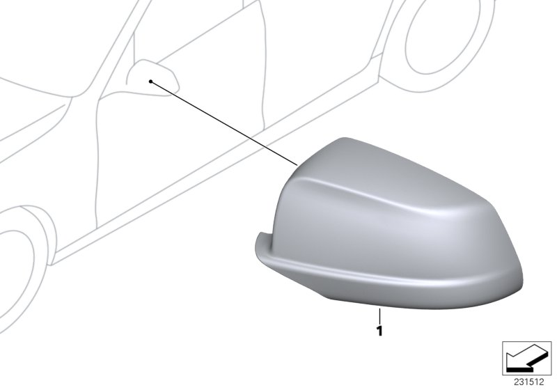 Exterior mirror caps chrome F0x, F1x
