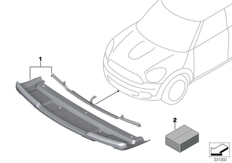 Fr.trim panel underride protection R60