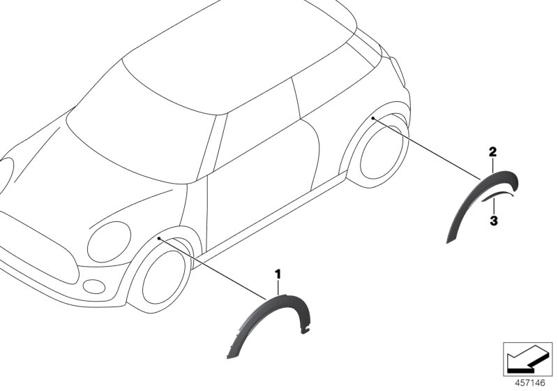 Retrofit, trim, wheel arch
