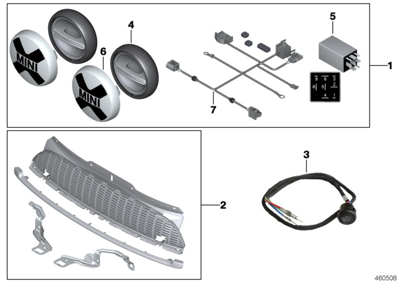 Retrofit kit, additional headlight LED