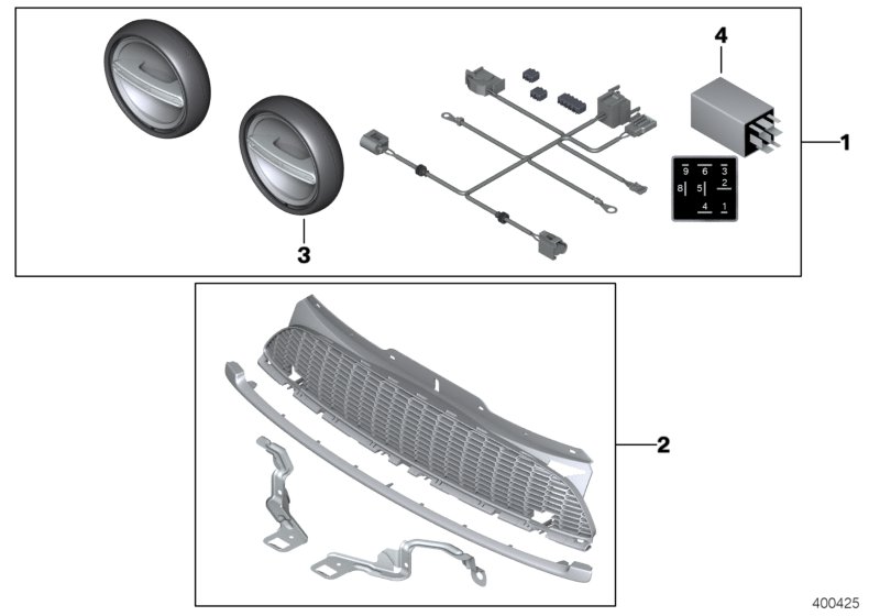 Retrofit kit, additional headlight LED