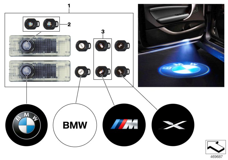 LED door projector