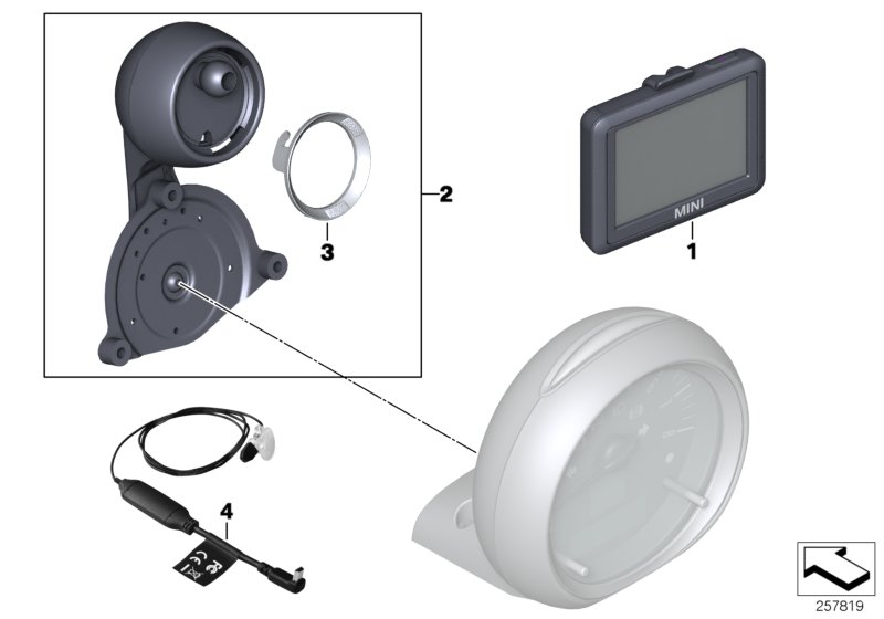 Retrofit kit, MINI Navigation Portable