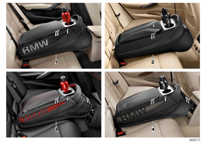 Storage pocket, rear comp., 2 BMW Lines