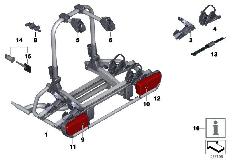 Rear bike rack