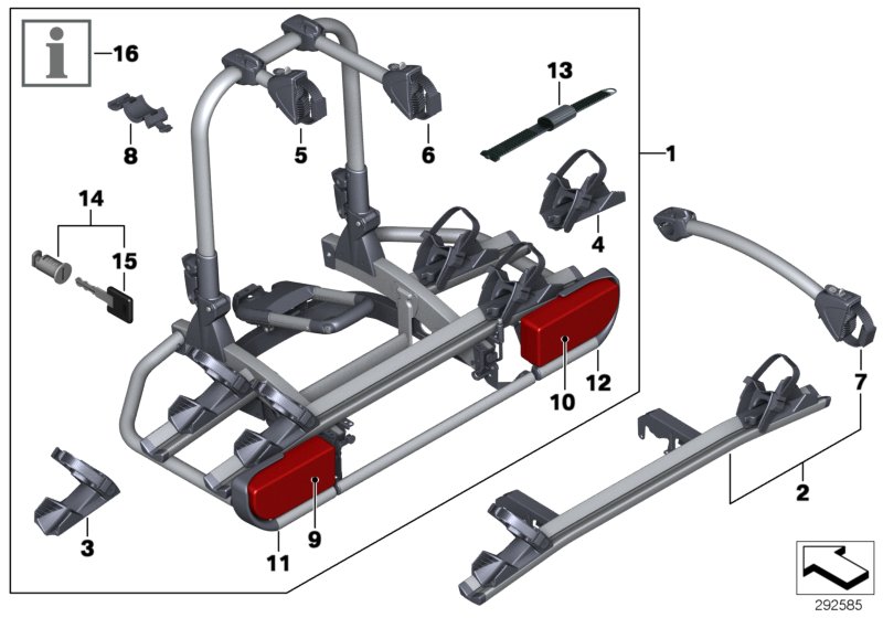 Rear bike rack