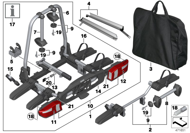 Rear bike rack Pro